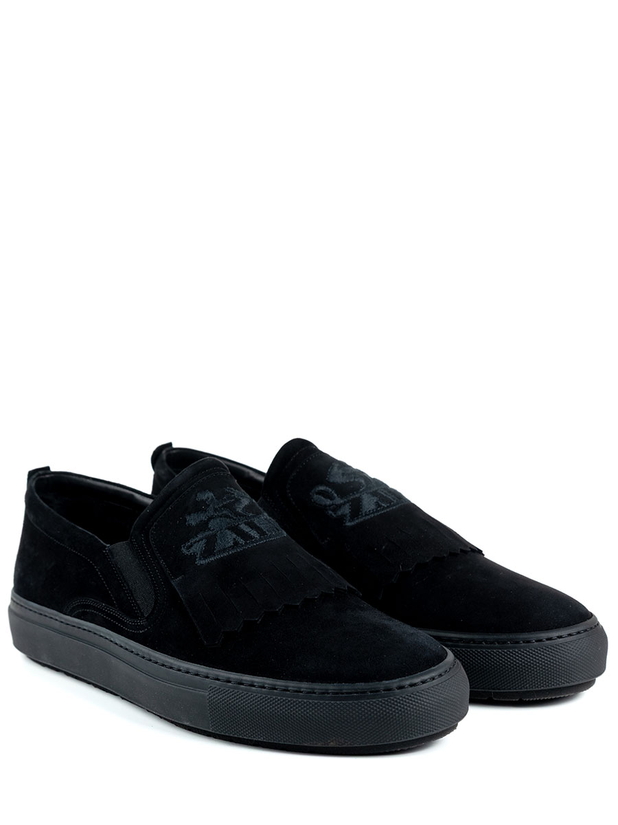 Слипоны замшевые на меху