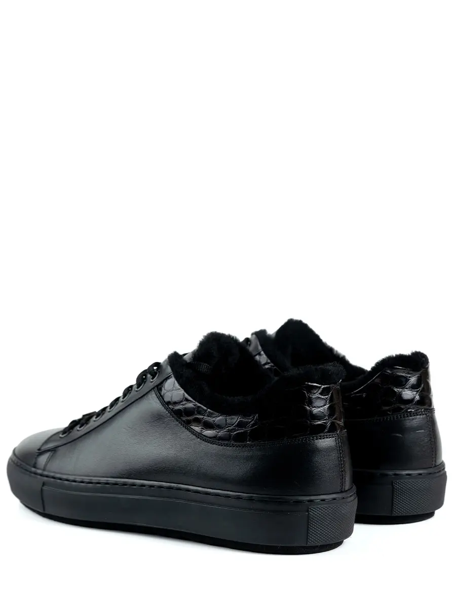 Кеды кожаные на меху