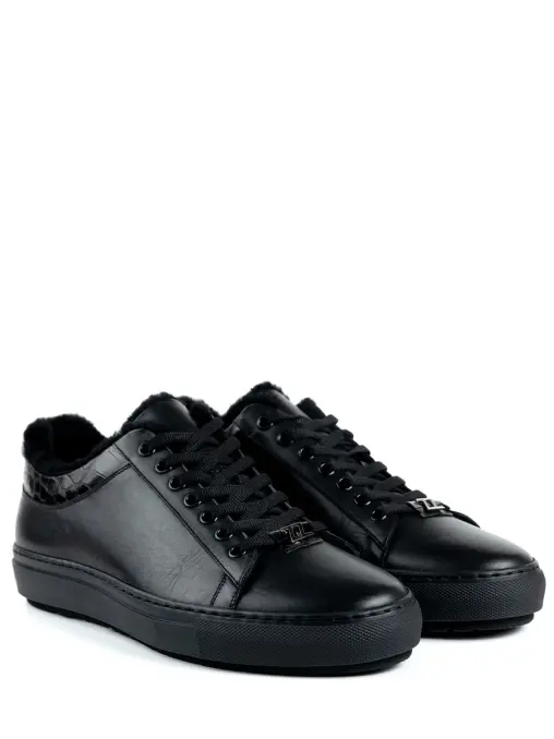 Кеды кожаные на меху ZILLI