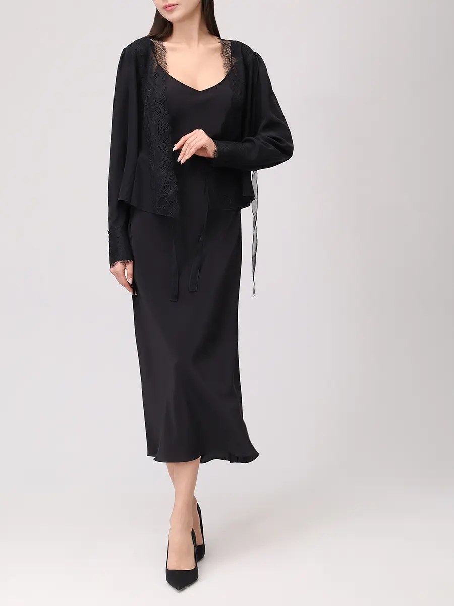 Платье-комбинация шелковое