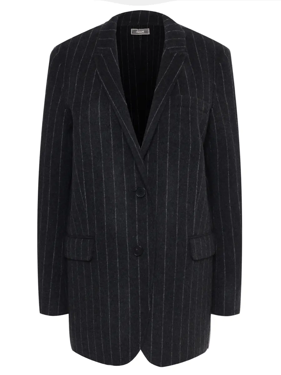 Пиджак из шерсти и кашемира в полоску