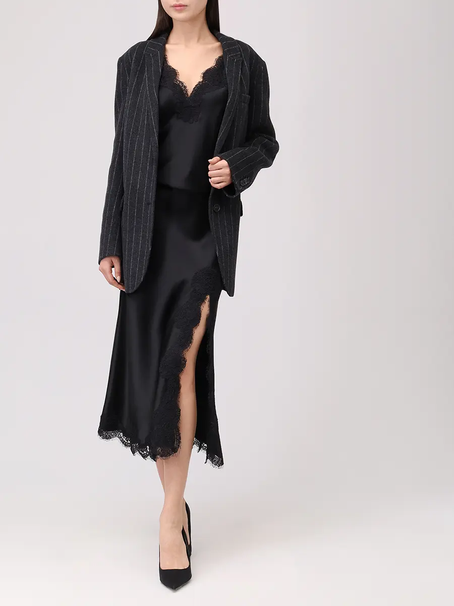 Пиджак из шерсти и кашемира в полоску