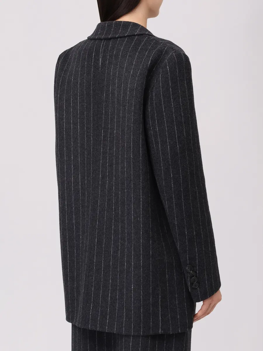 Пиджак из шерсти и кашемира в полоску
