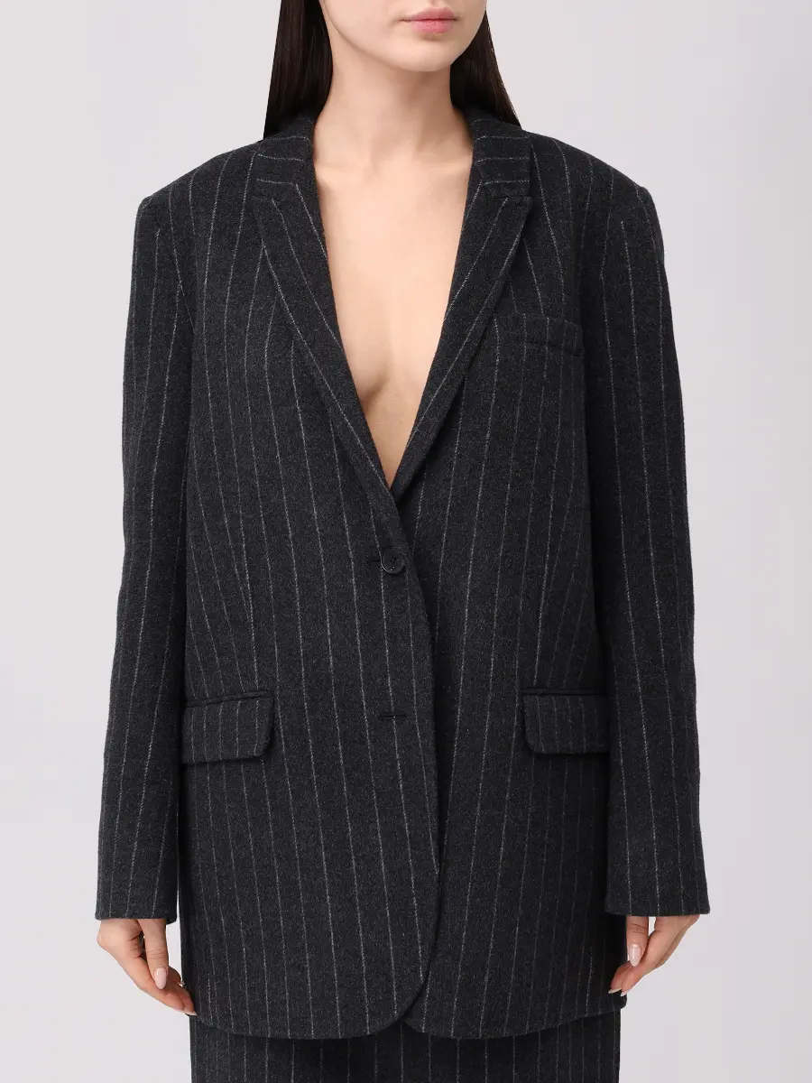 Пиджак из шерсти и кашемира в полоску