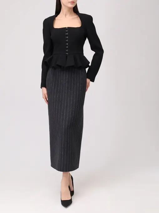 Юбка кашемировая в полоску CARPI