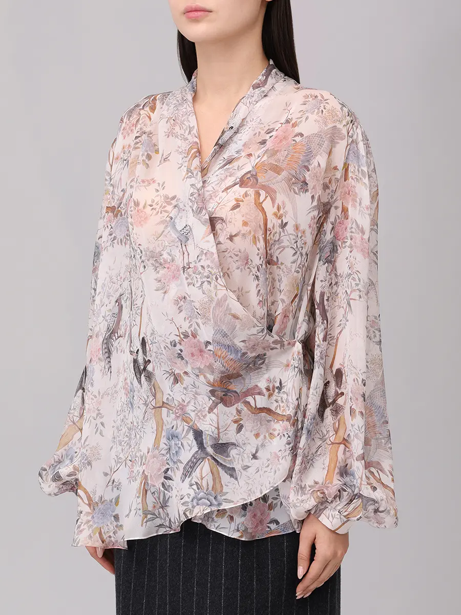 Блуза шелковая Flora