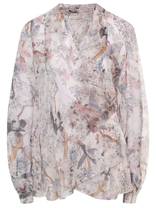 Блуза шелковая Flora CARPI