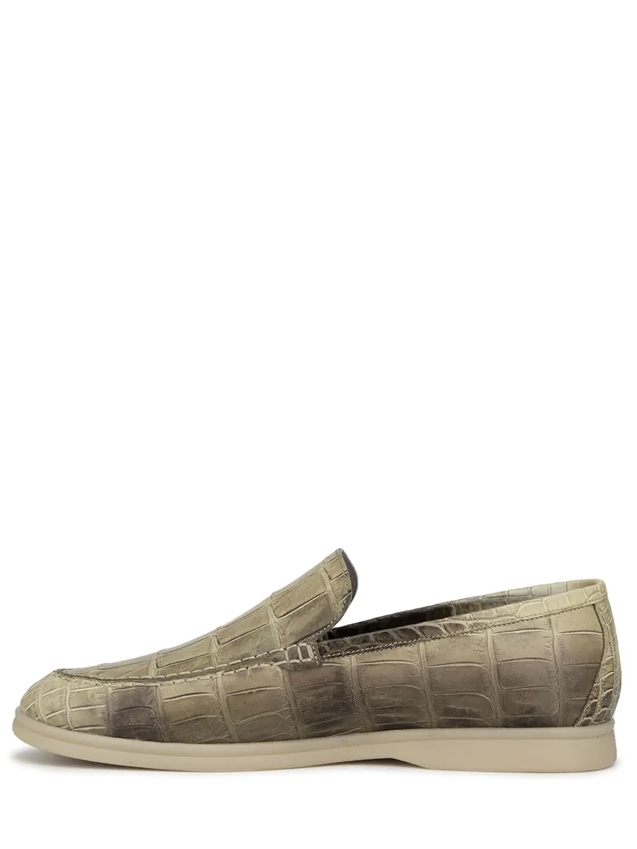 Лоферы из кожи крокодила
