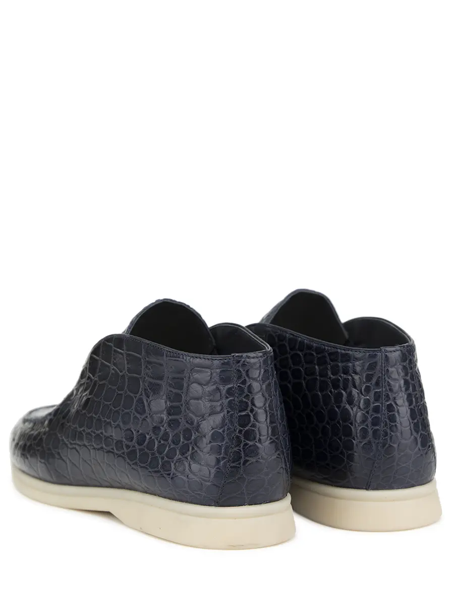 Лоферы из кожи крокодила на меху