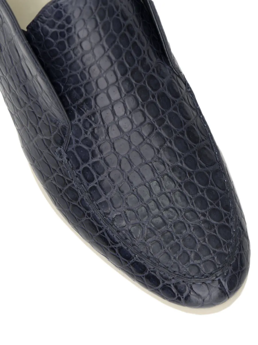 Лоферы из кожи крокодила на меху