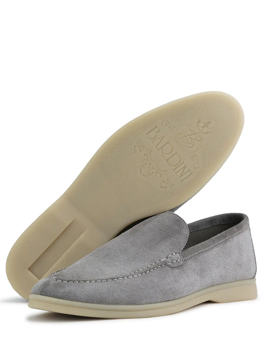 Лоферы замшевые