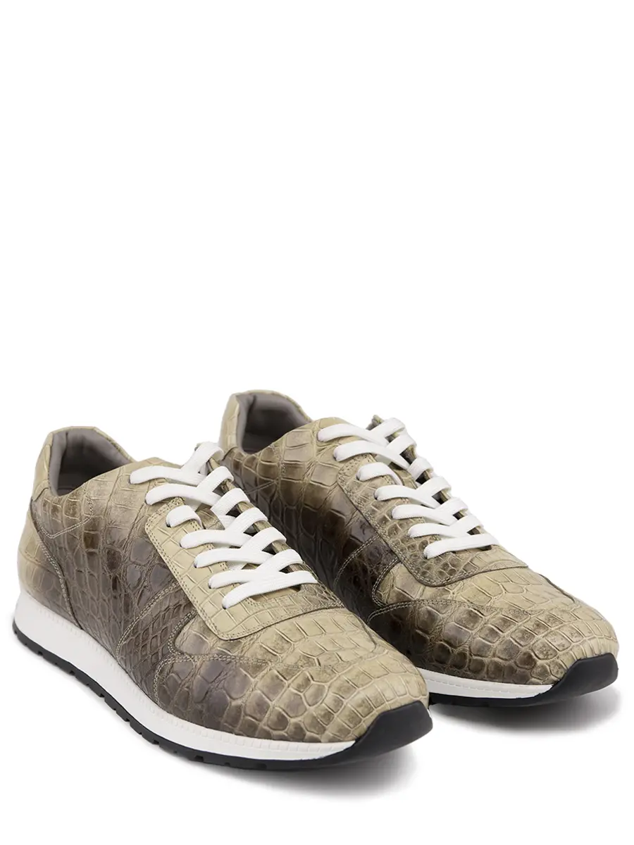 Кроссовки из кожи крокодила