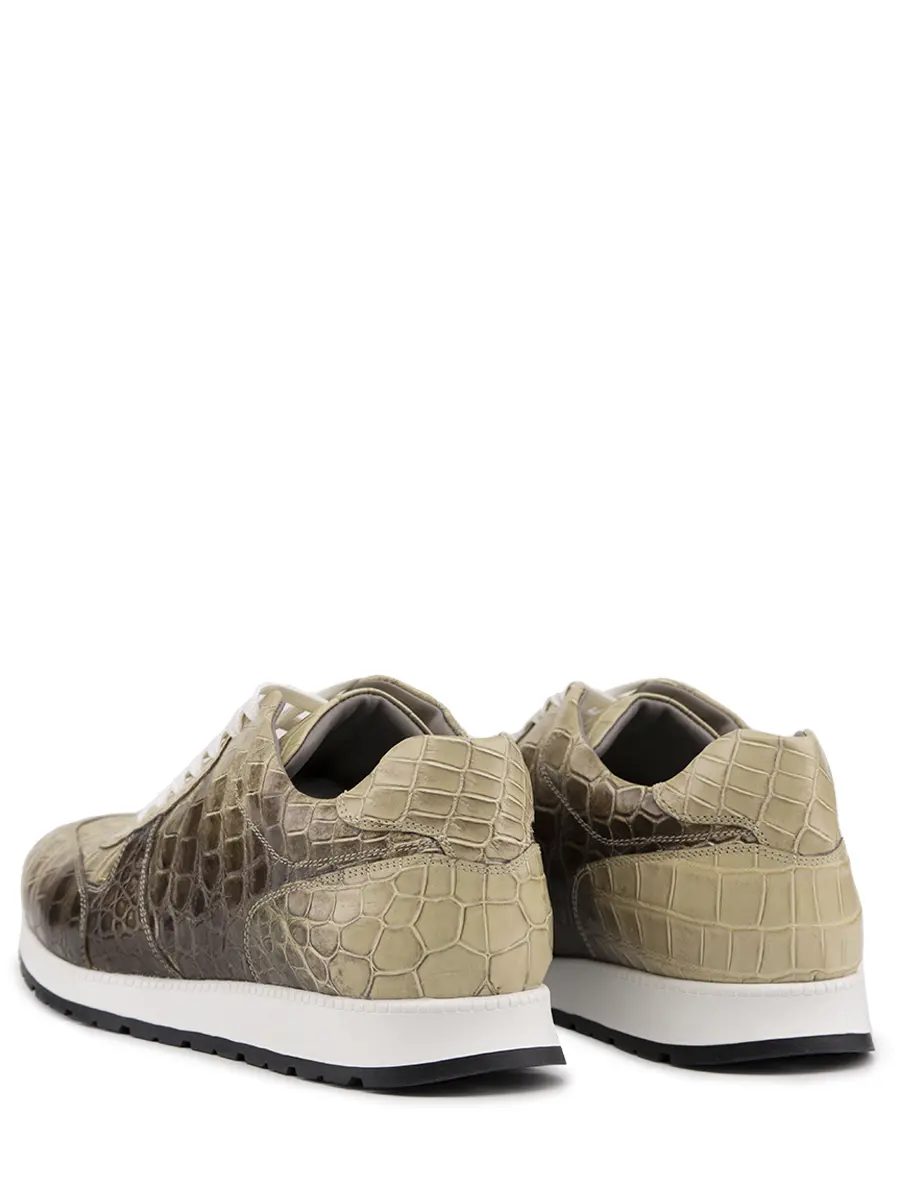 Кроссовки из кожи крокодила