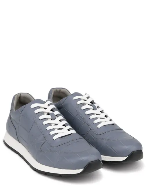 Кроссовки из кожи крокодила BARDINI