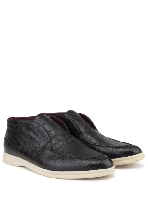 Лоферы из кожи крокодила BARDINI