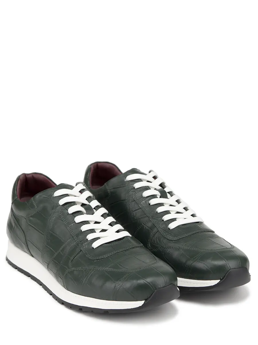 Кроссовки из кожи крокодила