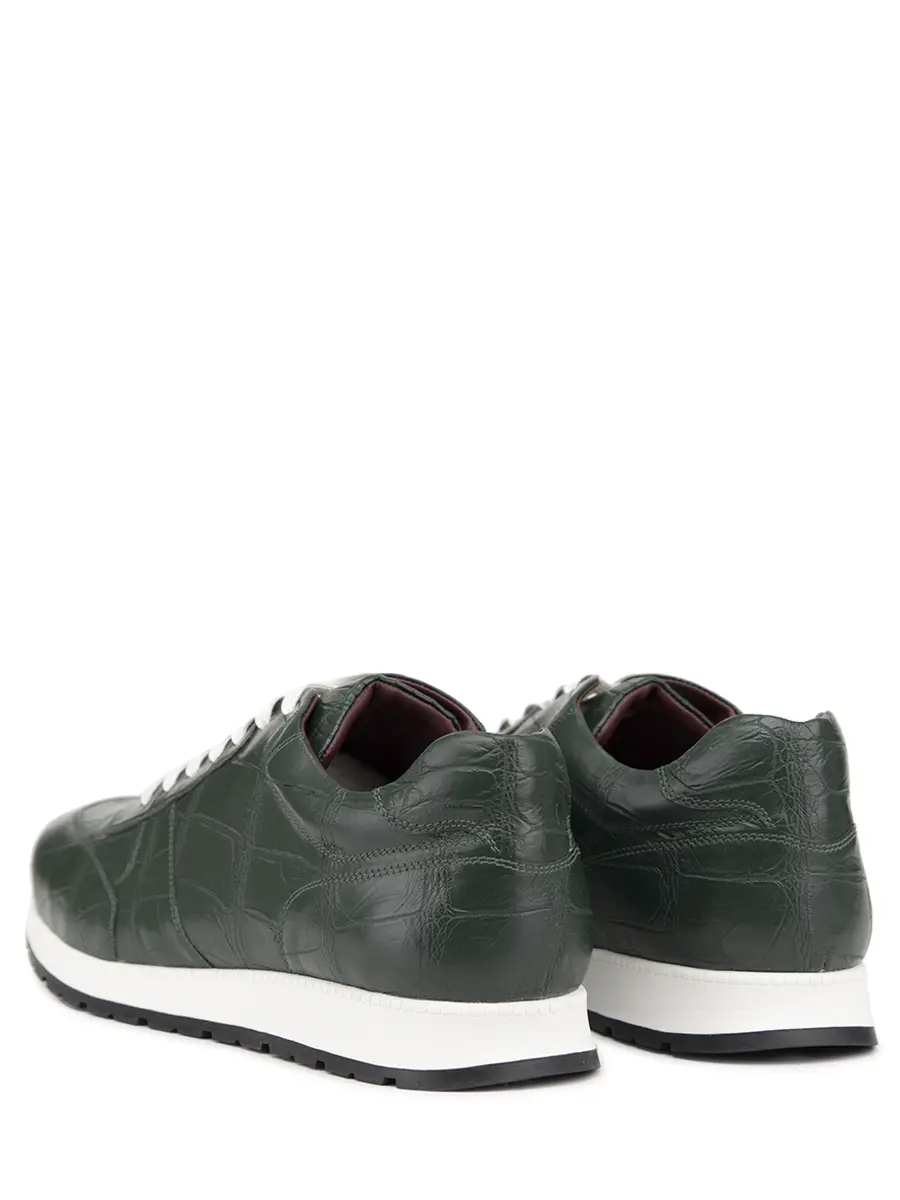 Кроссовки из кожи крокодила