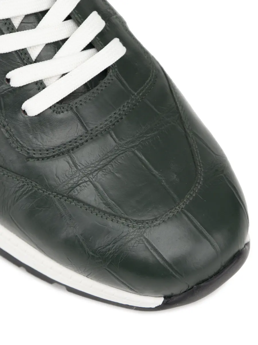 Кроссовки из кожи крокодила