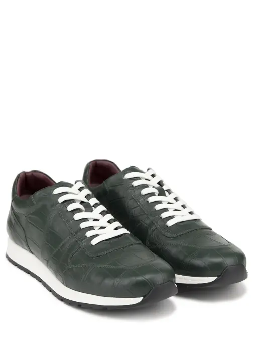 Кроссовки из кожи крокодила BARDINI