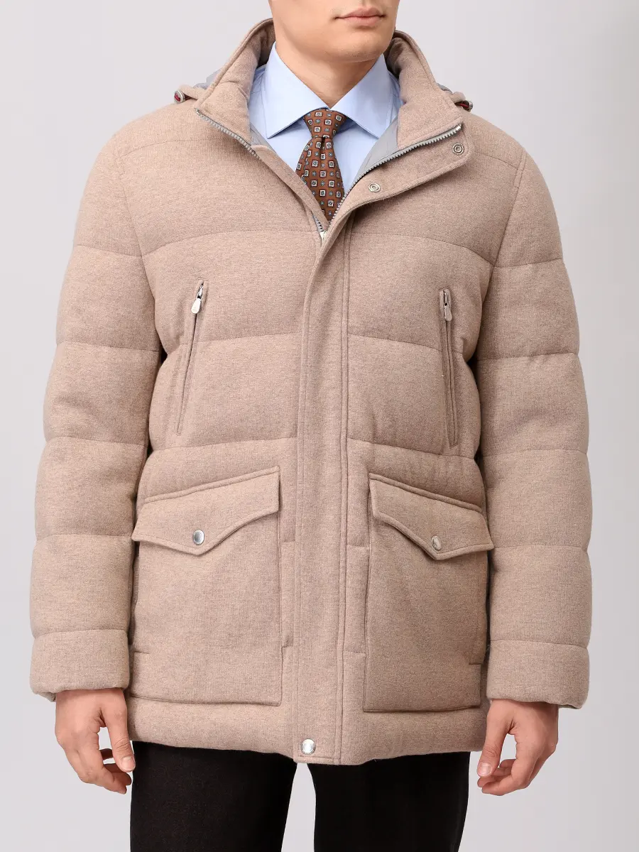 Пуховик кашемировый