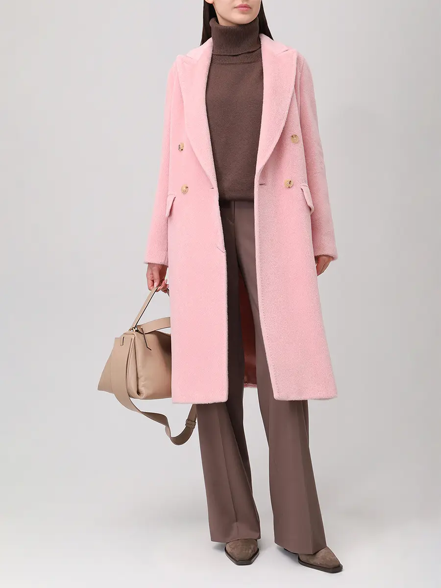 Пальто из шерсти альпака