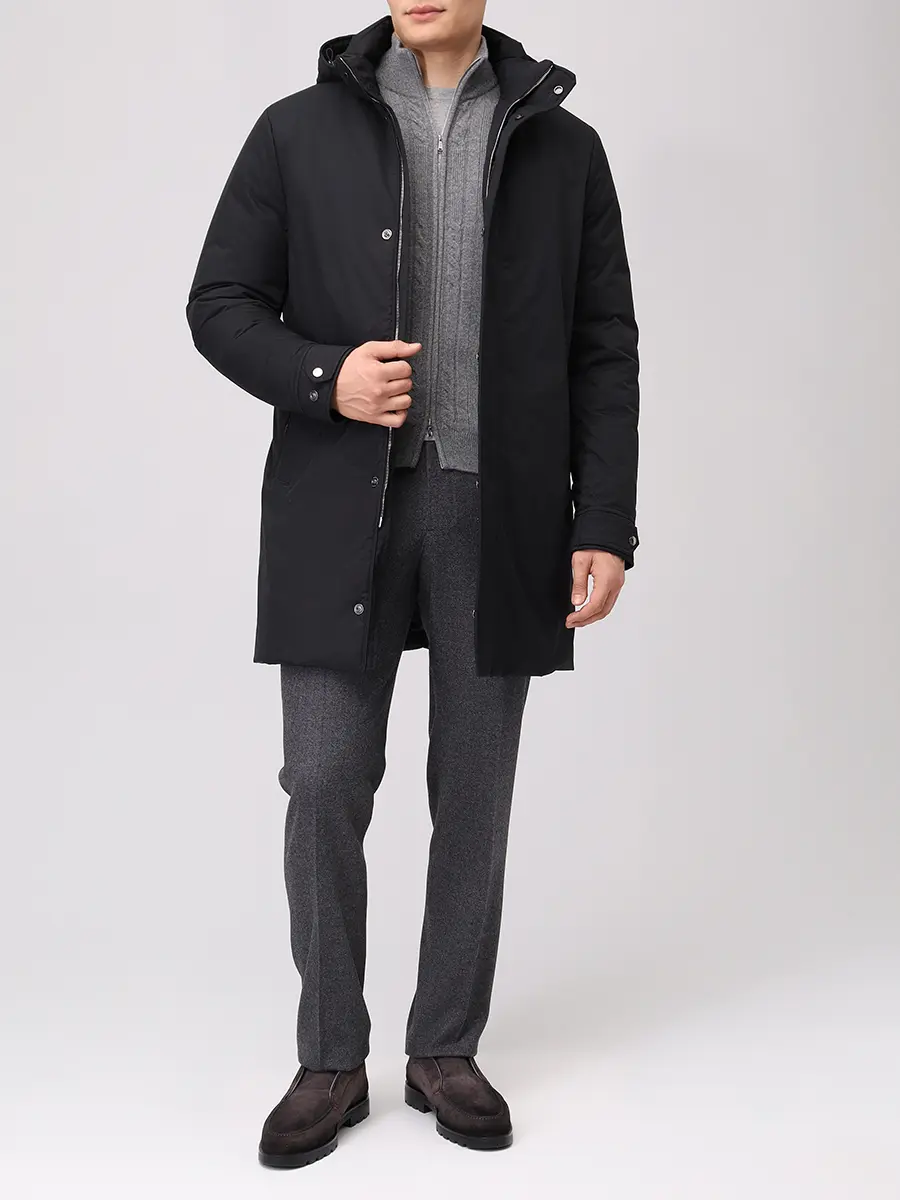 Парка однотонная