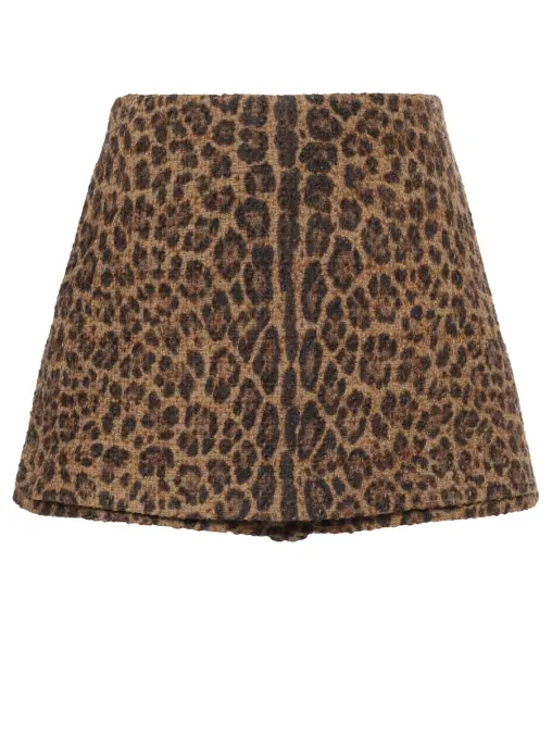 Юбка-шорты из шерсти и хлопка VALENTINO
