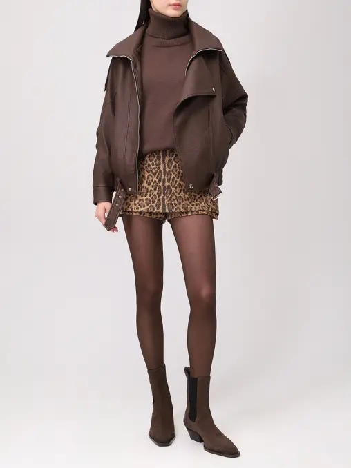 Юбка-шорты из шерсти и хлопка VALENTINO