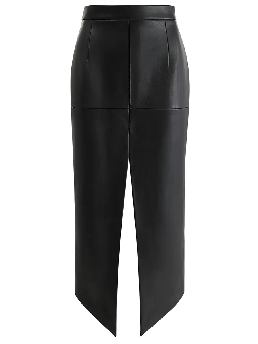 Юбка кожаная