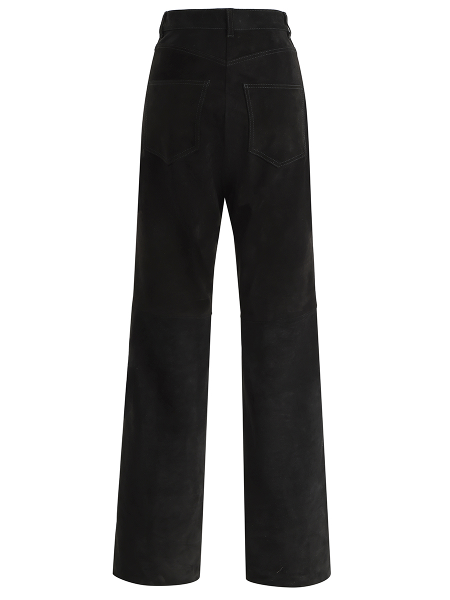 Брюки замшевые