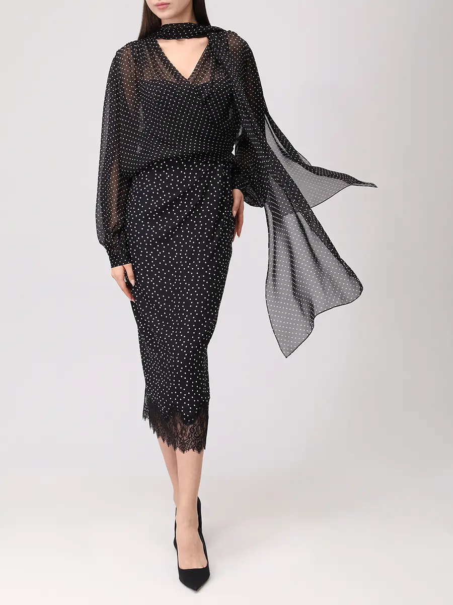 Платье шелковое