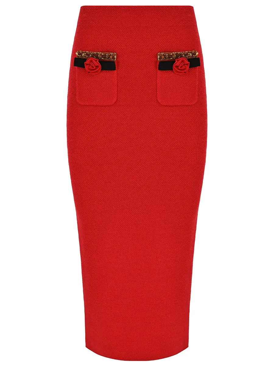 Юбка однотонная