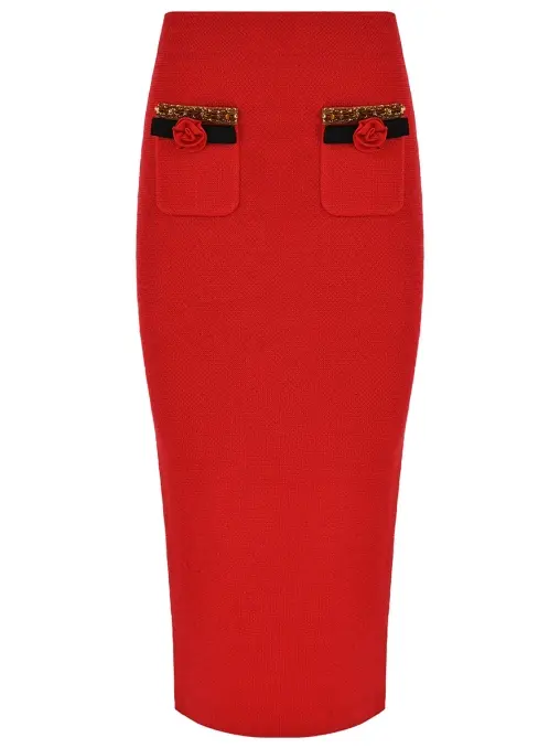 Юбка однотонная SELF-PORTRAIT