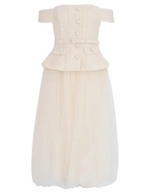 Платье однотонное SELF-PORTRAIT