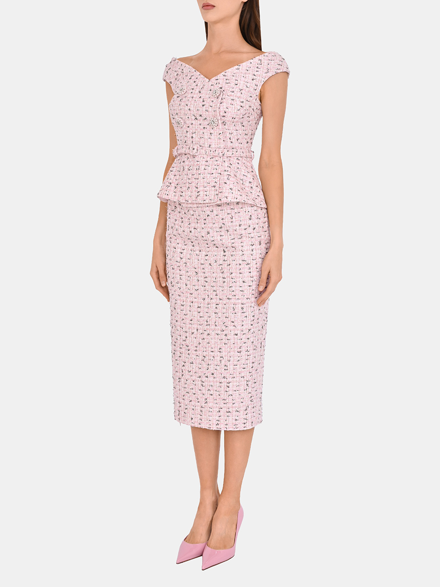 Платье твидовое