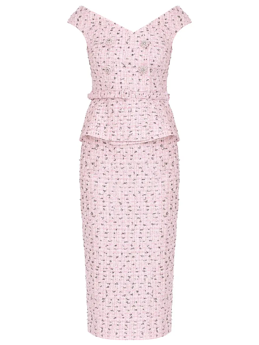 Платье твидовое