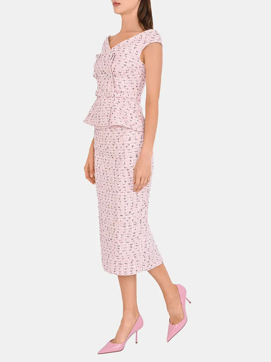 Платье твидовое