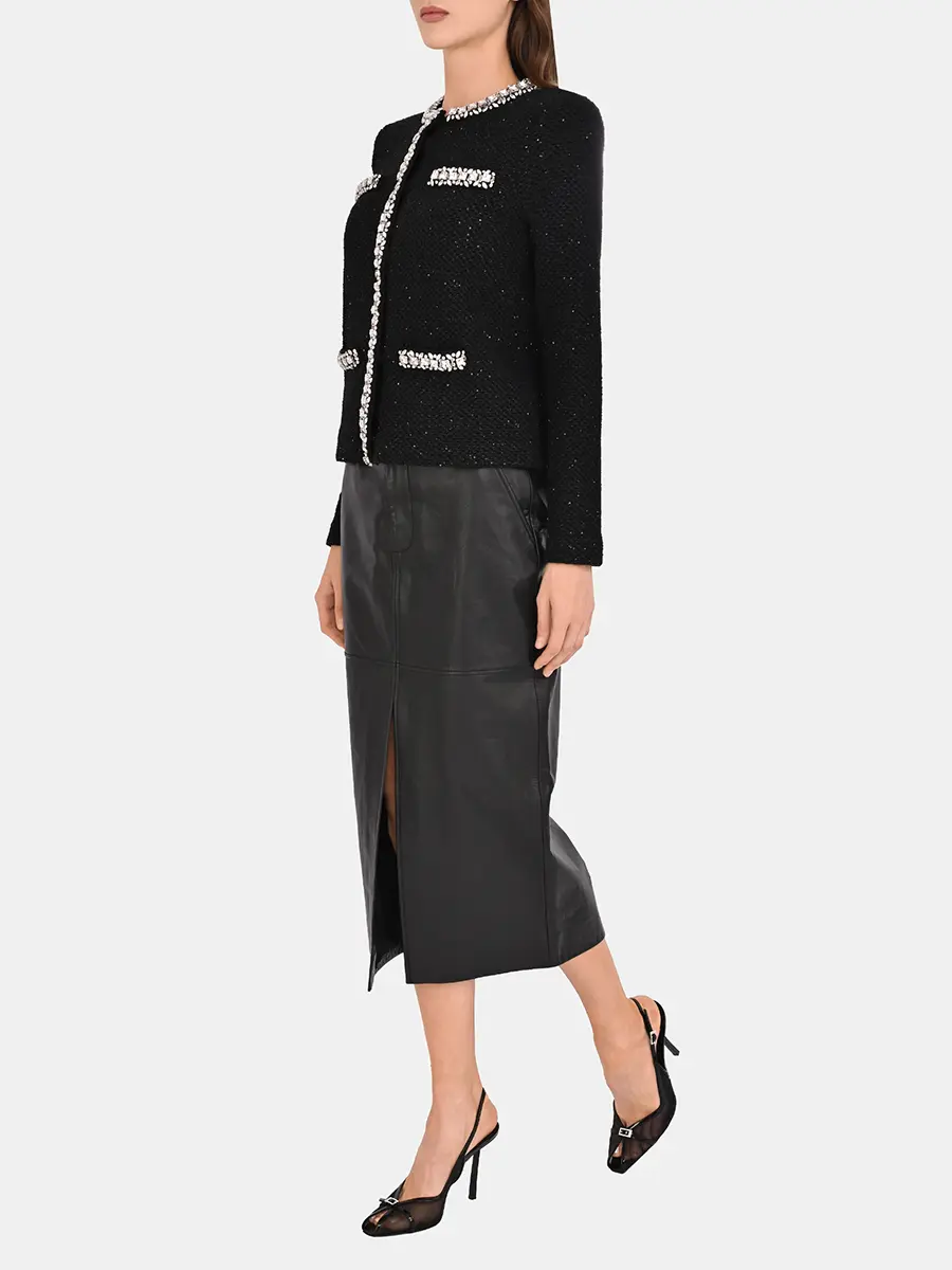Юбка кожаная