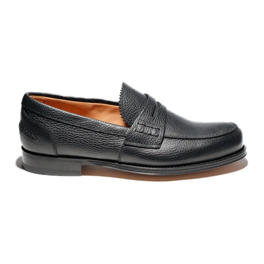 Лоферы кожаные Grain Black