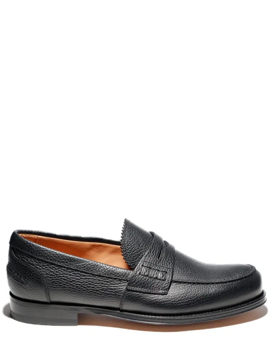 Лоферы кожаные Grain Black