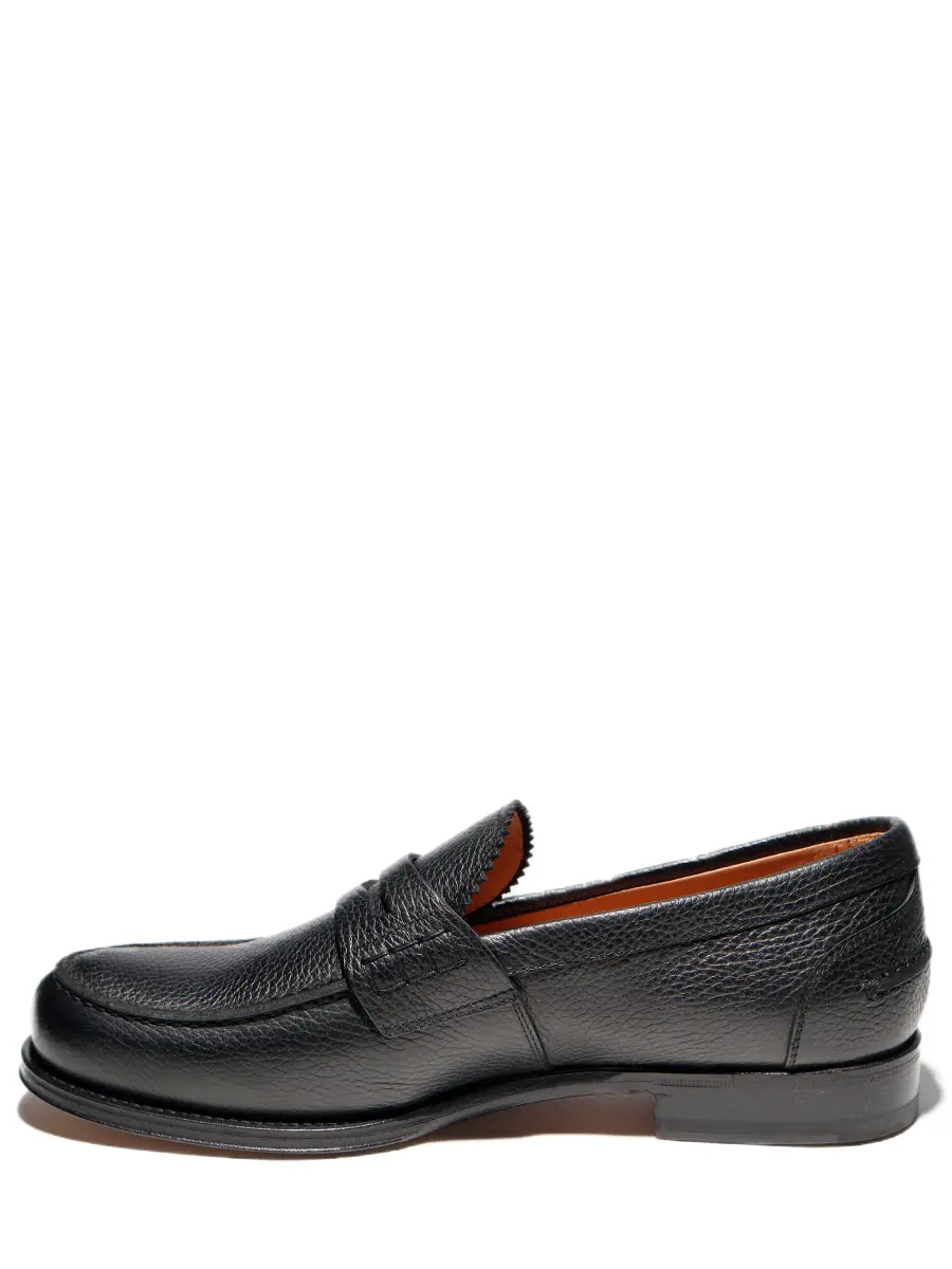 Лоферы кожаные Grain Black