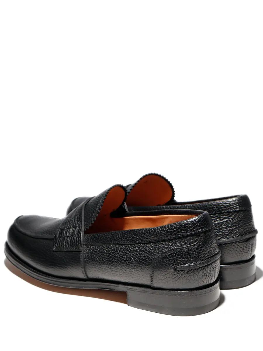 Лоферы кожаные Grain Black