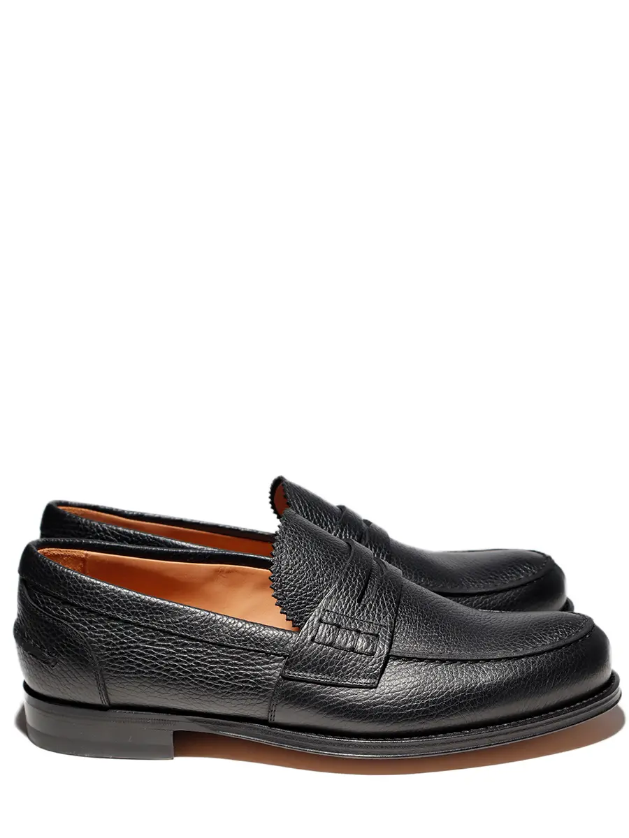 Лоферы кожаные Grain Black