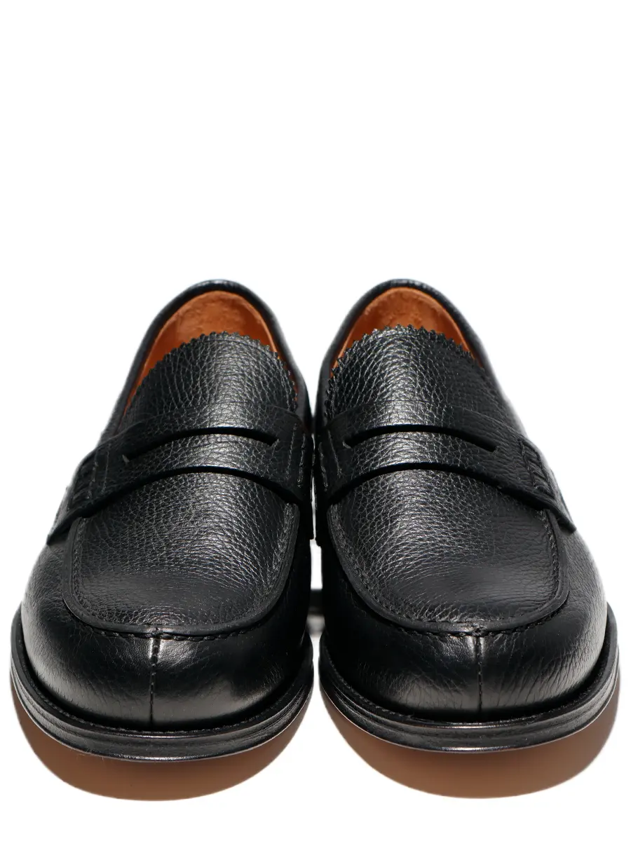 Лоферы кожаные Grain Black