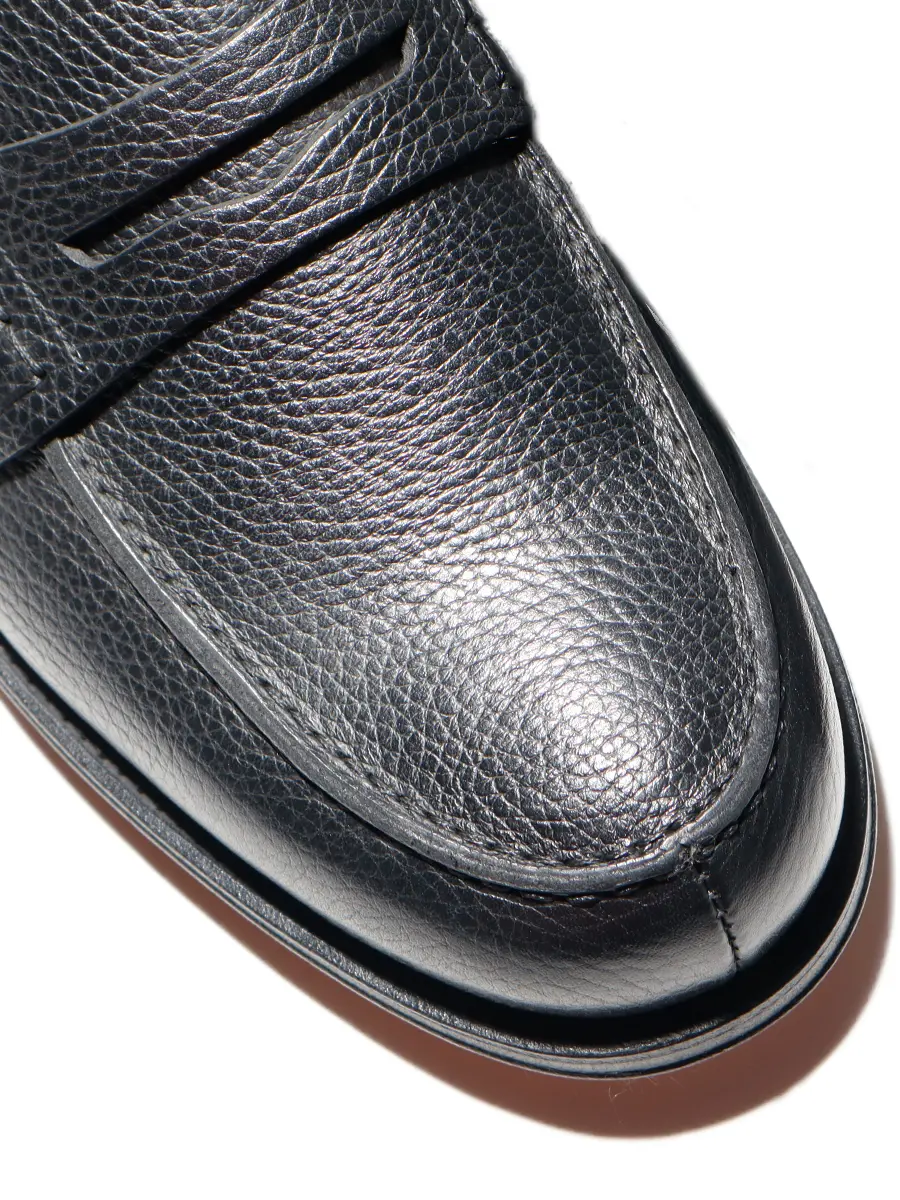 Лоферы кожаные Grain Black