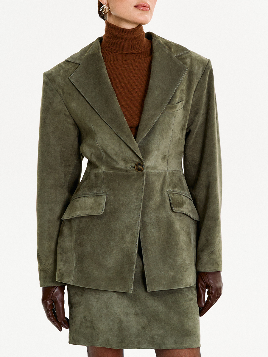 Пиджак замшевый