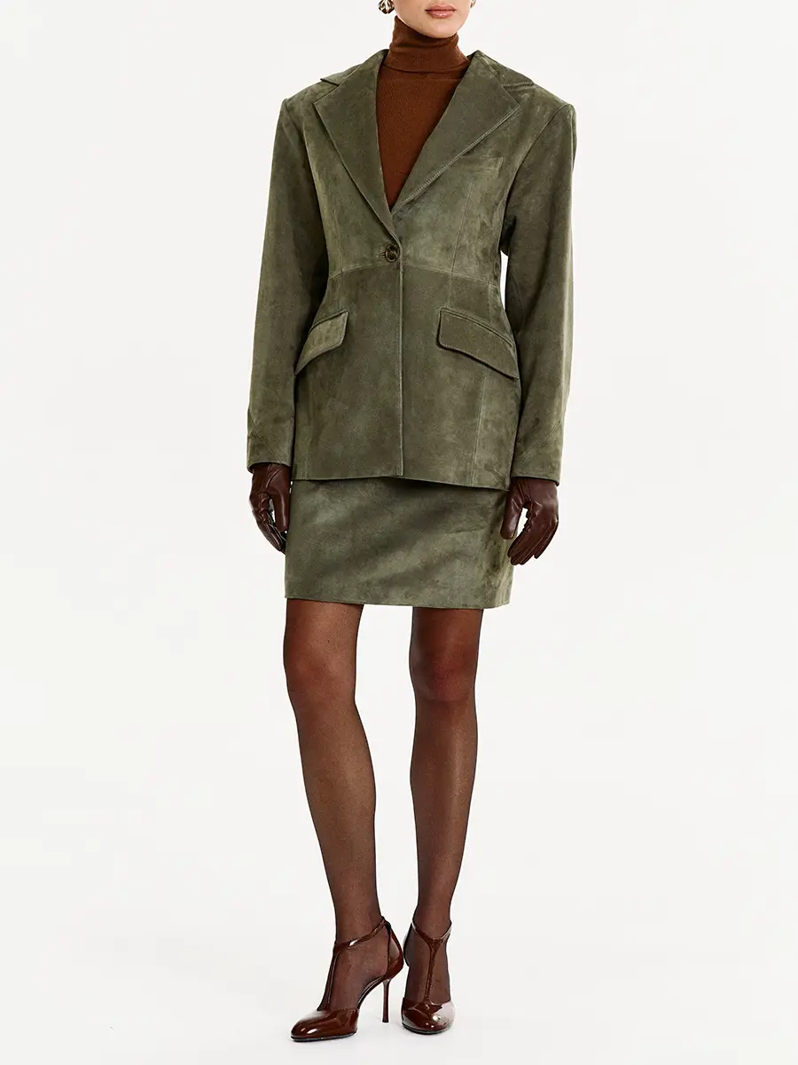 Пиджак замшевый