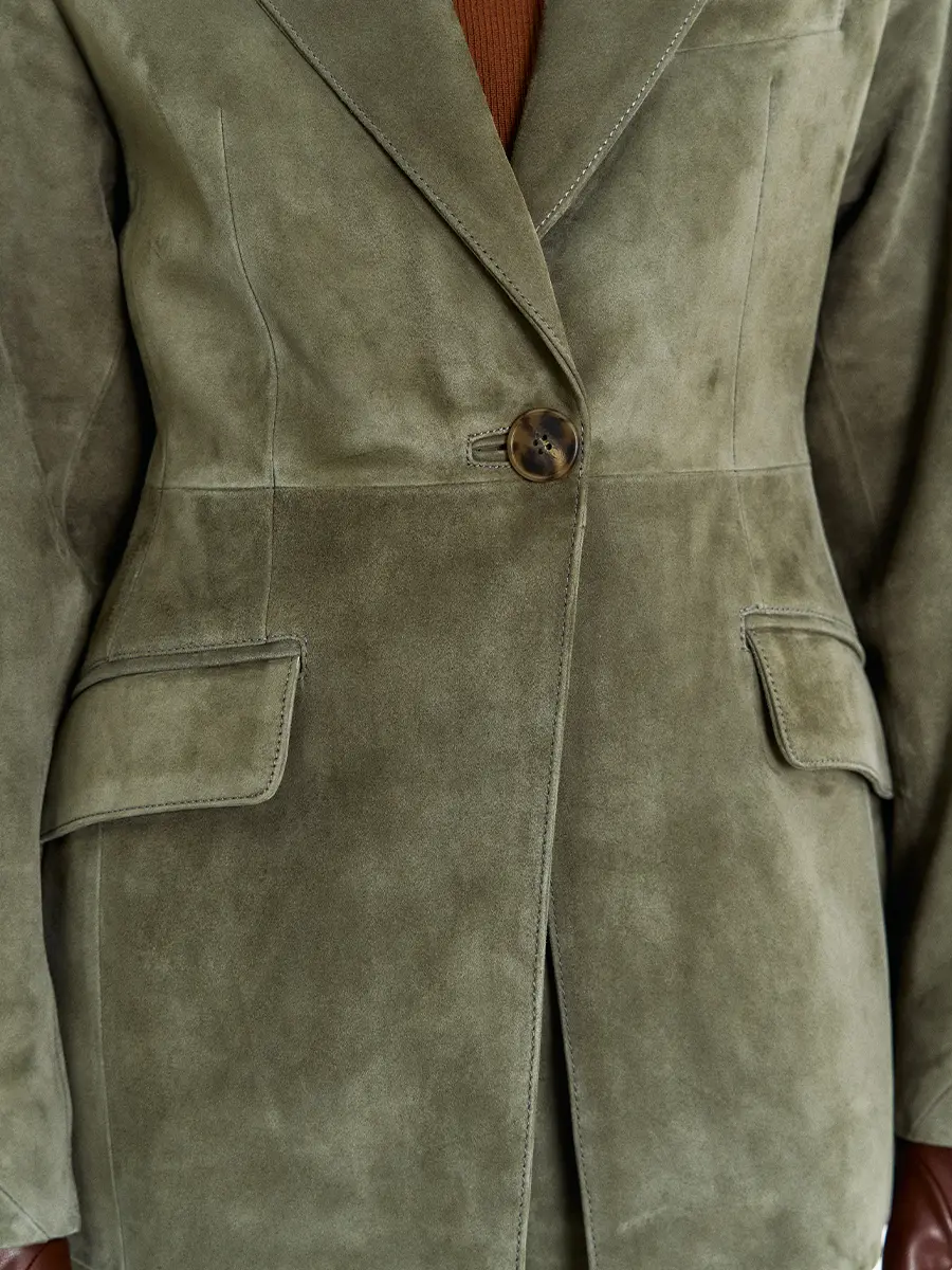 Пиджак замшевый