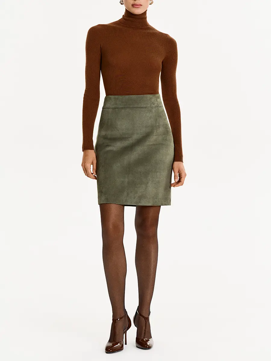 Юбка замшевая