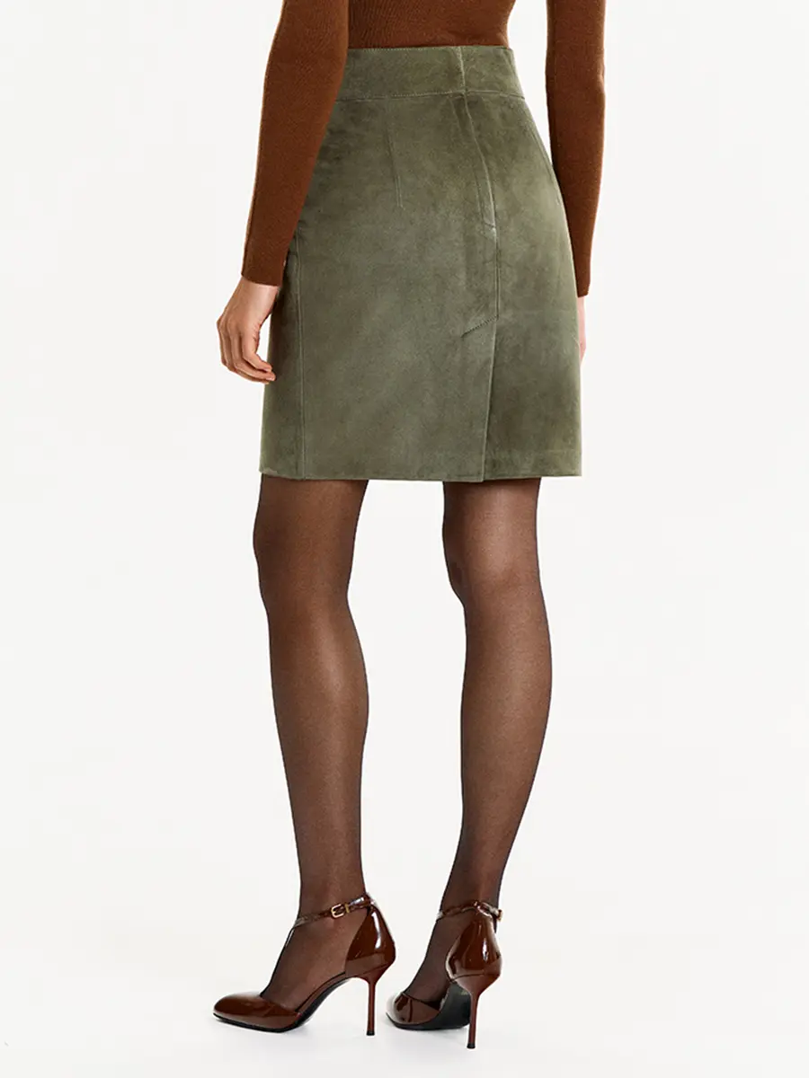 Юбка замшевая